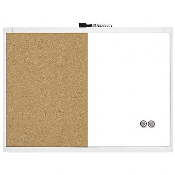 Ploča magnetna/pluto 58,5x43 cm srebrni okvir Nobo 1903784 bijela/smeđa