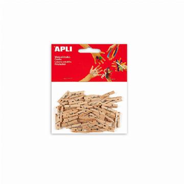 Štipaljke Apli 25x3mm mini drvene 45/1 13478