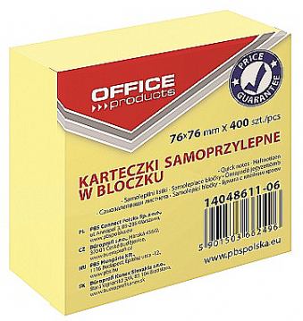 Blok samoljepljivi 76x76mm 400 listova Office products žuti