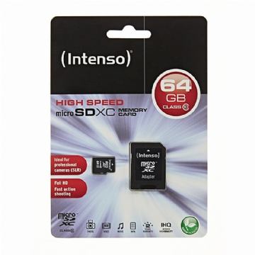 Memorijska kartica Micro Secure Digital 64GB INTENSO Class10 SDXC + Adapter