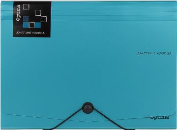 Mapa harmonika PVC A4 12 preg. OPTIMA Office petrolej 120388