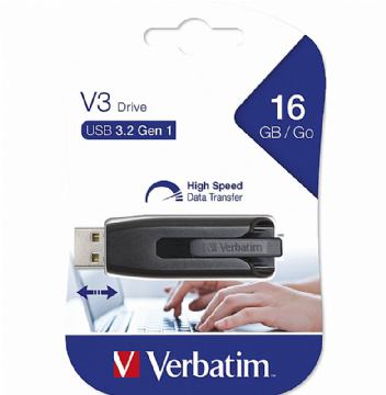 USB stick Verbatim 3.2 #49172 16GB storengo v3 black