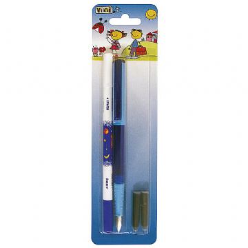 Nalivpero školsko Space+2patrone+brisač tinte Viva blister