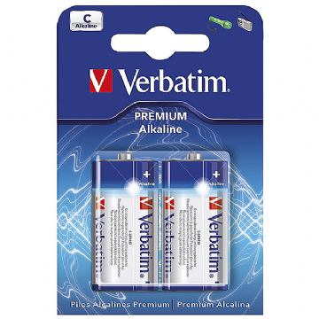 Baterija alkalna 1,5V C pk2 Verbatim 49922 LR14 blister