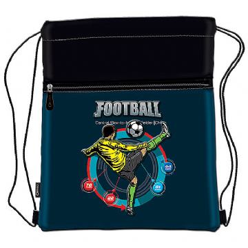 Vrećica za tjelesni Football Player Connect crno-plava petrolej