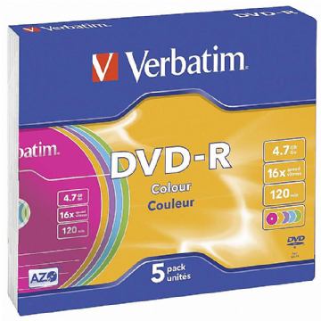 DVD-R VERBATIM SLIM CASE PK5  