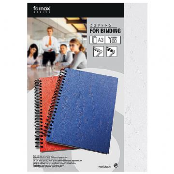 Korice za spiralni uvez 250g karton reljefne A3 pk100 Fornax
