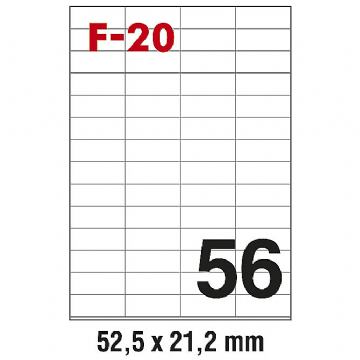 ETIKETE ILK 52,5X21,2  F-20 PK100  