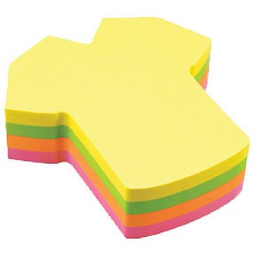 Blok samoljepljiv oblik T-Shirt 200L Global Notes 5829-39 neon sortirano blister