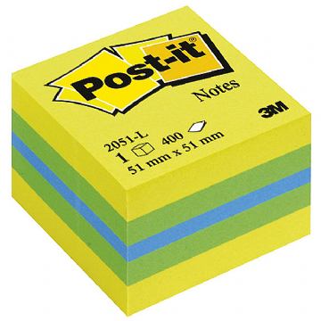 Blok samoljepljiv kocka 51x51mm 400L Post-it 3M.2051L