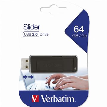 USB stick Verbatim 2.0 #98698 64GB Storengo slider black