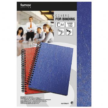Korice za spiralni uvez 250g karton reljefne A4 pk100 Fornax plave